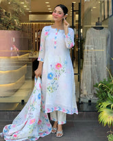 *NEW ARTICAL Rangeela Lilan*
*Step into elegance with this beautifully crafted Pure Linen Suit Set, designed for timeless grace and comfort.*
*Fabric : Pure Lilan*
*Set Includes : Kurta, Pant & Dupata